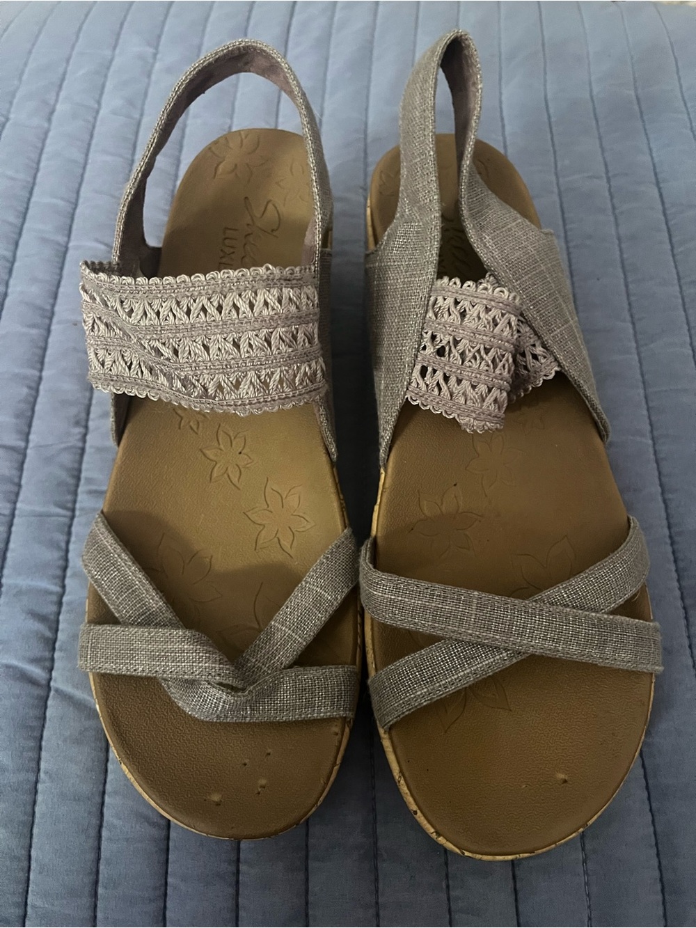 Women’s Gray Slingback Comfort Sandals